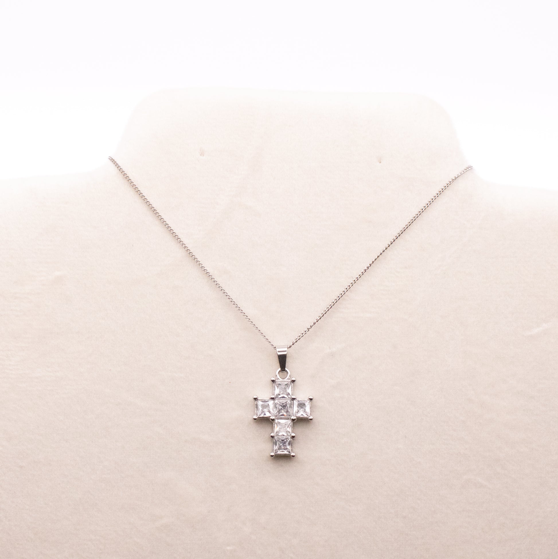 COLLANA CROCE BAGUETTE