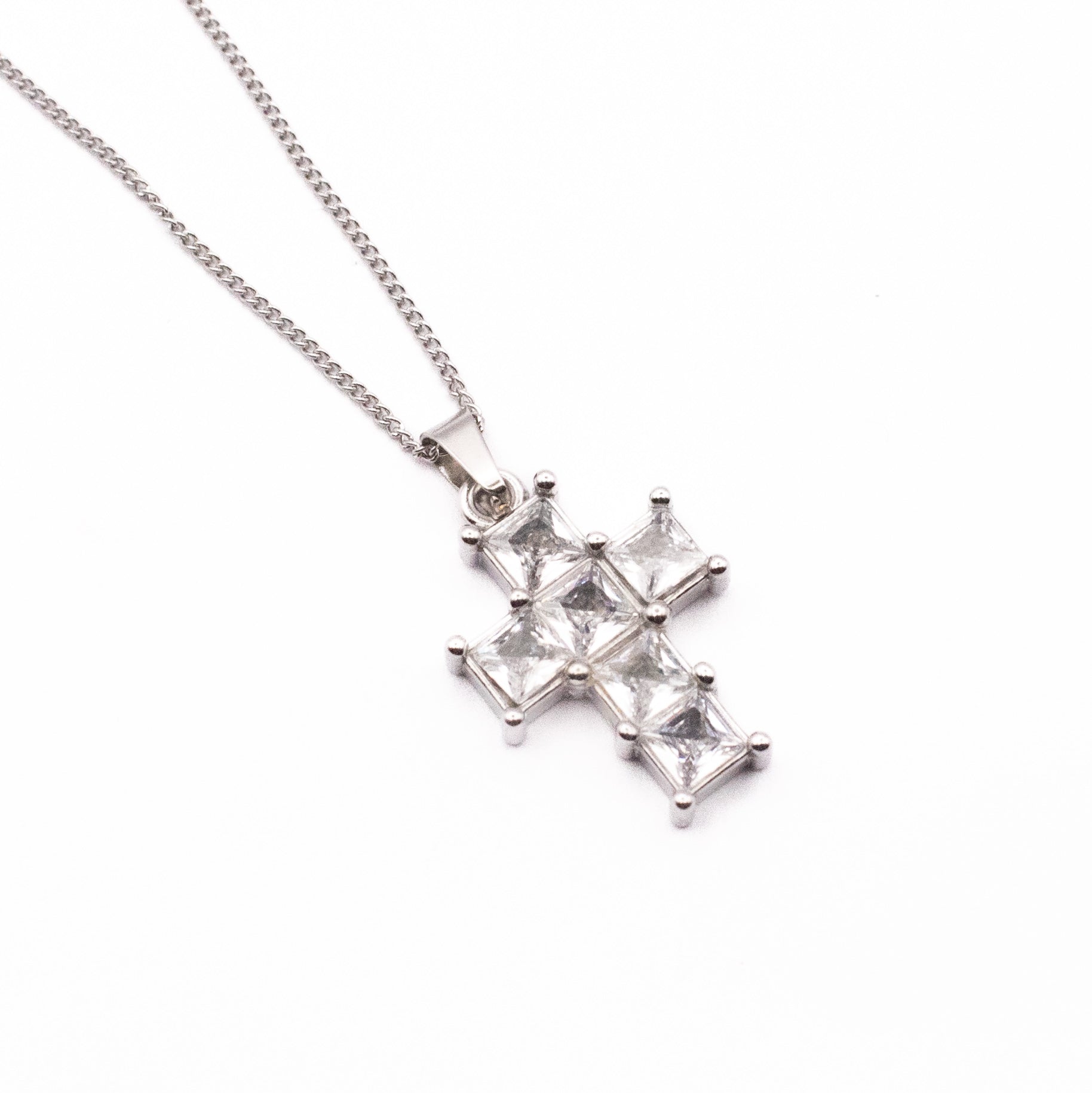 COLLANA CROCE BAGUETTE