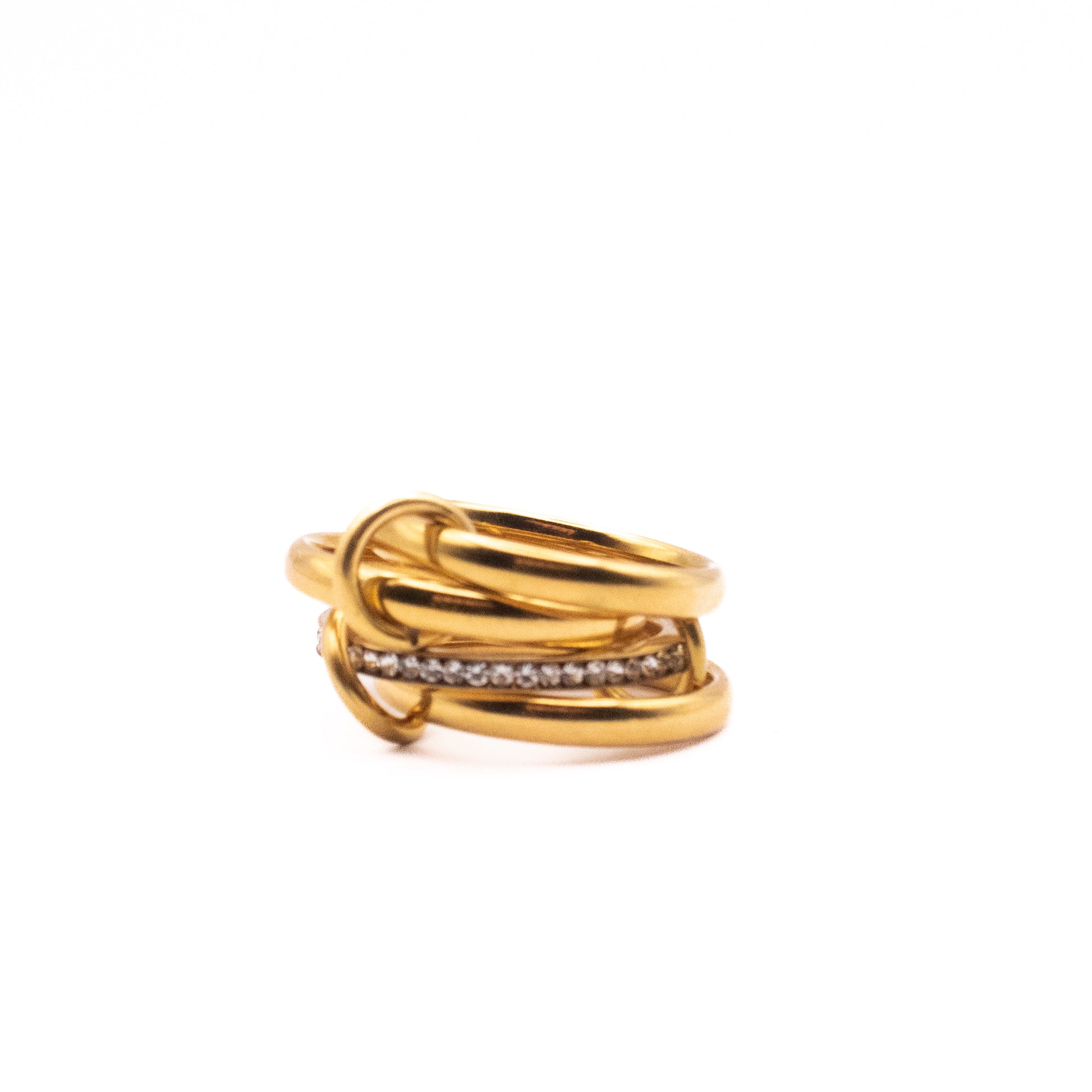 GOLD RING STACK ZIRCONI
