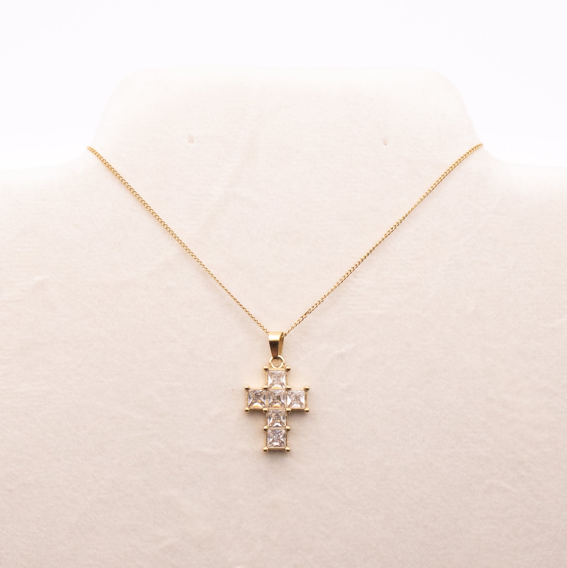 COLLANA CROCE BAGUETTE
