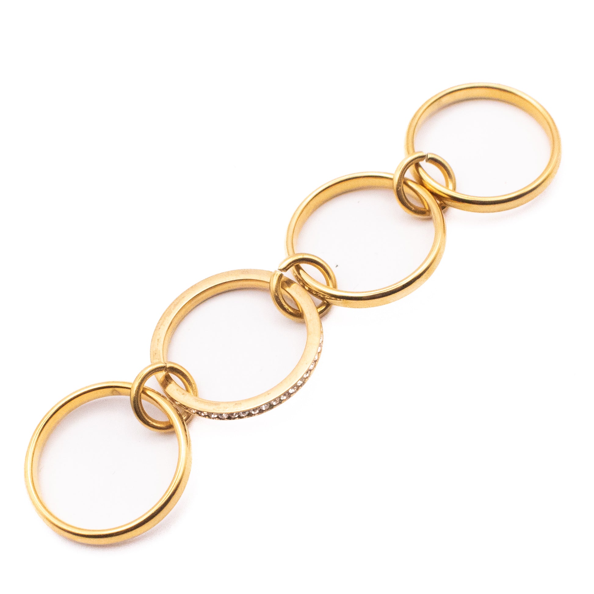 GOLD RING STACK ZIRCONI