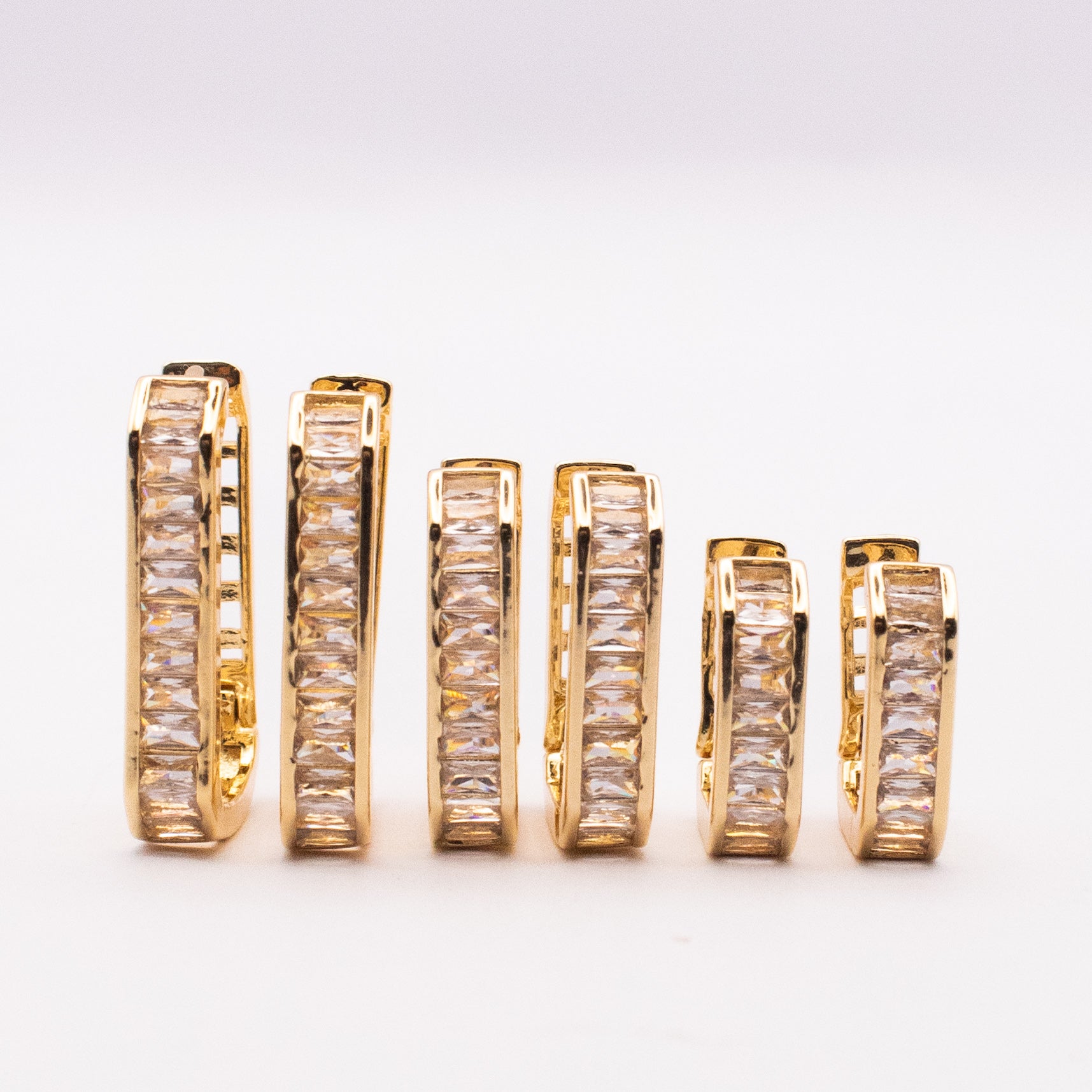SET HOOP SQUARED BAGUETTE