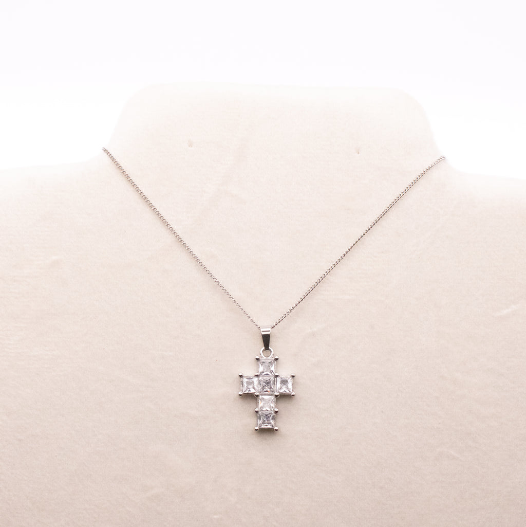 COLLANA CROCE BAGUETTE