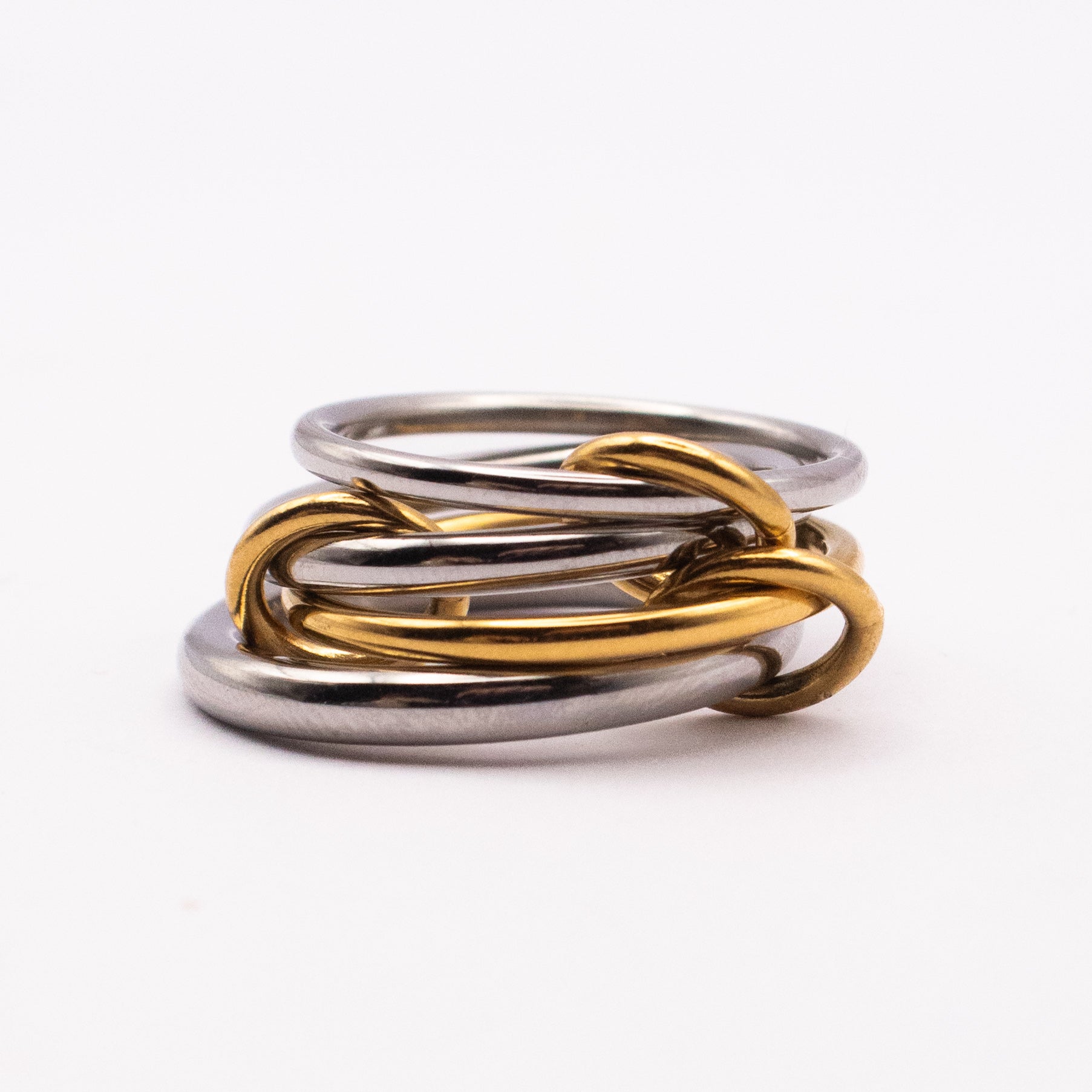 SILVER RING STACK x4