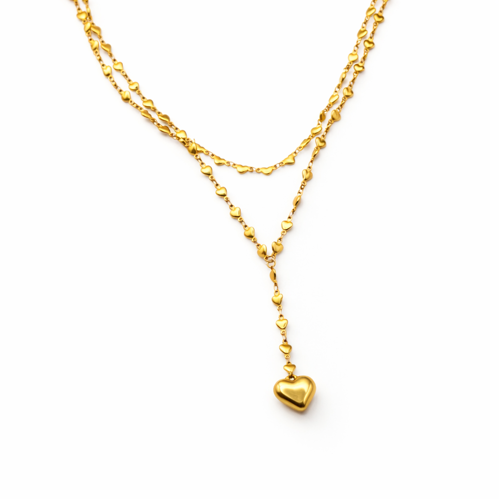 COLLANA DOUBLE HEART CHAIN