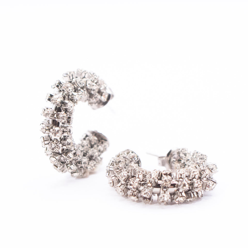 ORECCHINI CERCHI PAVÈ