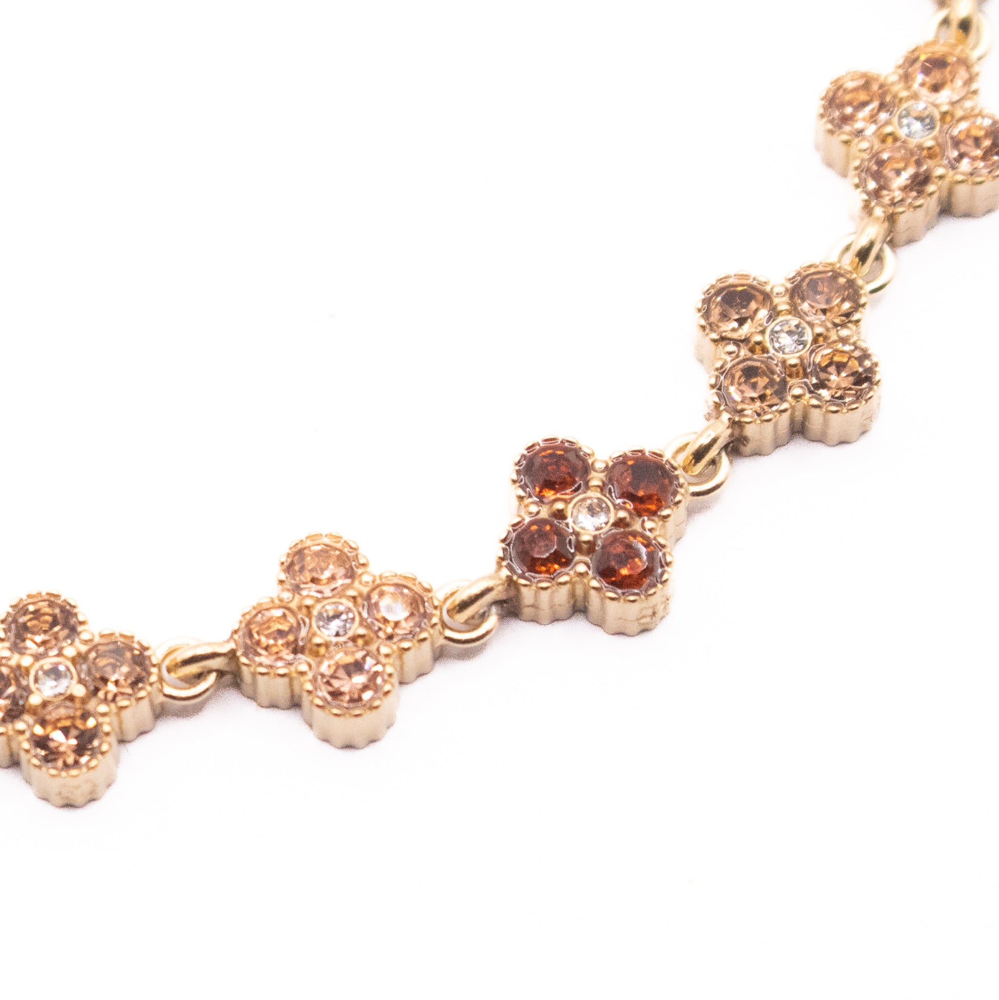 COLLANA LUX QUATREFOIL BROWN