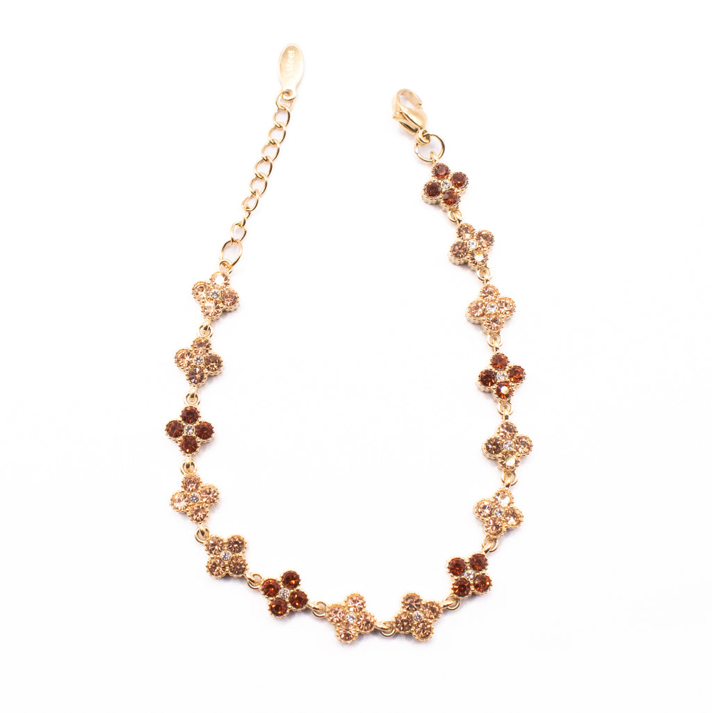 BRACCIALE LUX QUATREFOIL BROWN