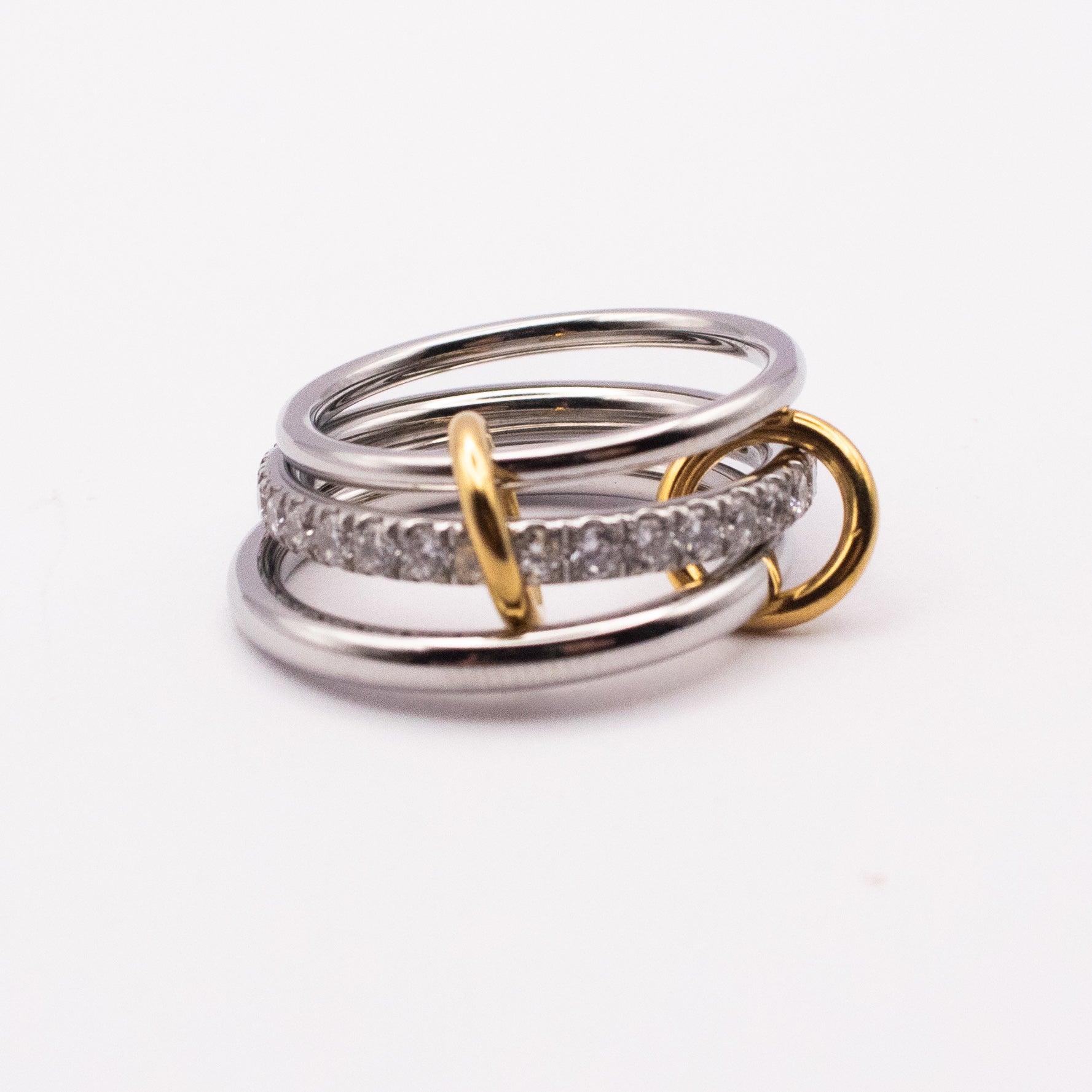SILVER RING STACK ZIRCONI