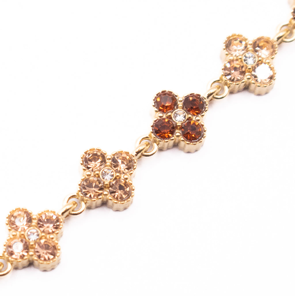 BRACCIALE LUX QUATREFOIL BROWN