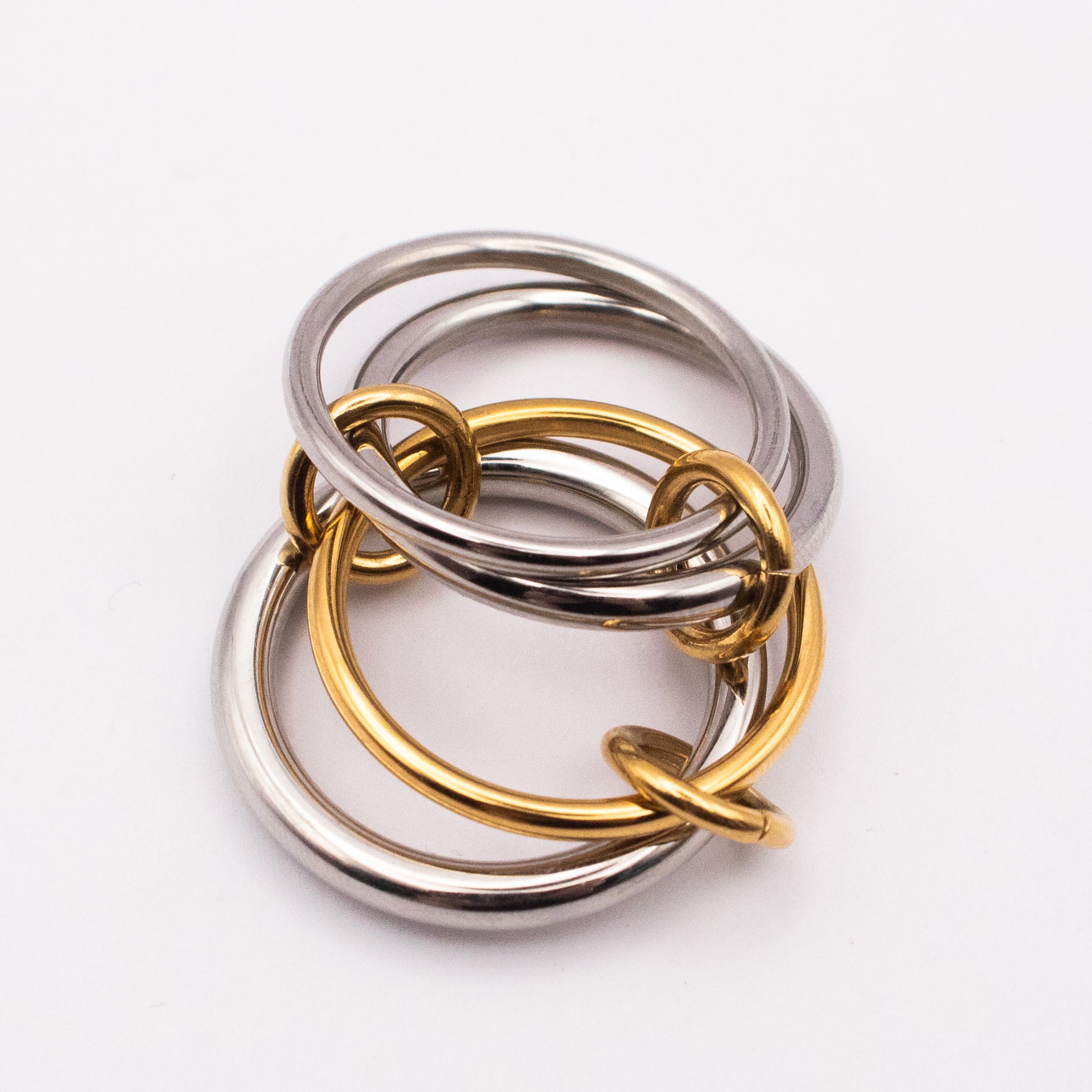 SILVER RING STACK x4