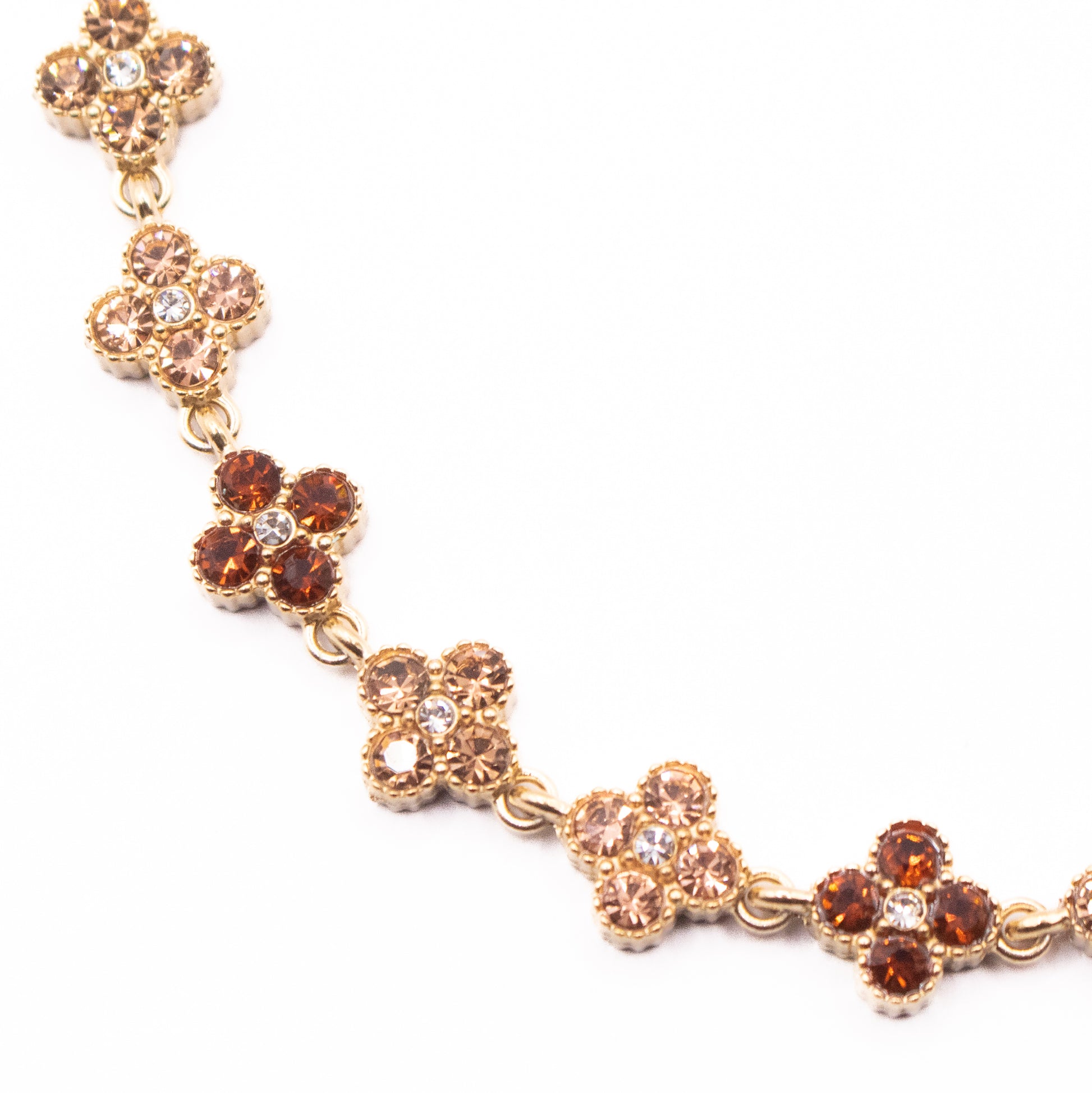 COLLANA LUX QUATREFOIL BROWN