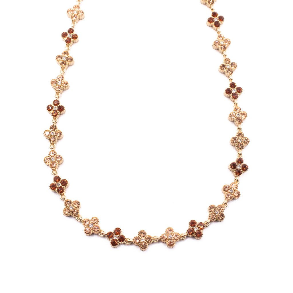COLLANA LUX QUATREFOIL BROWN