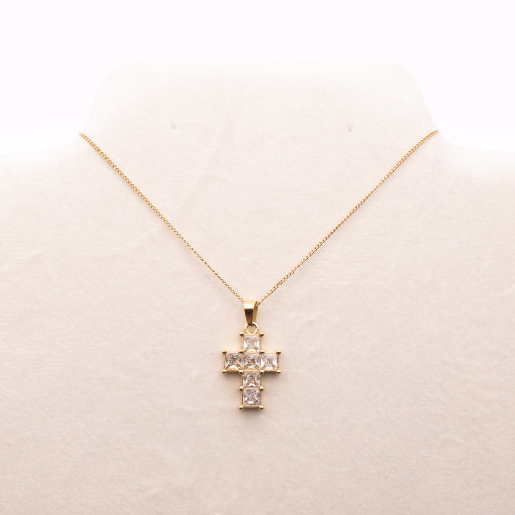 COLLANA CROCE BAGUETTE