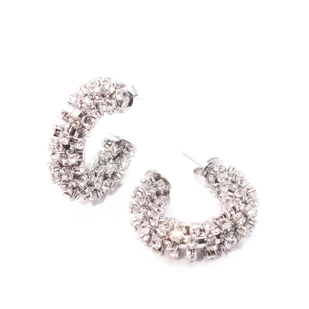 ORECCHINI CERCHI PAVÈ