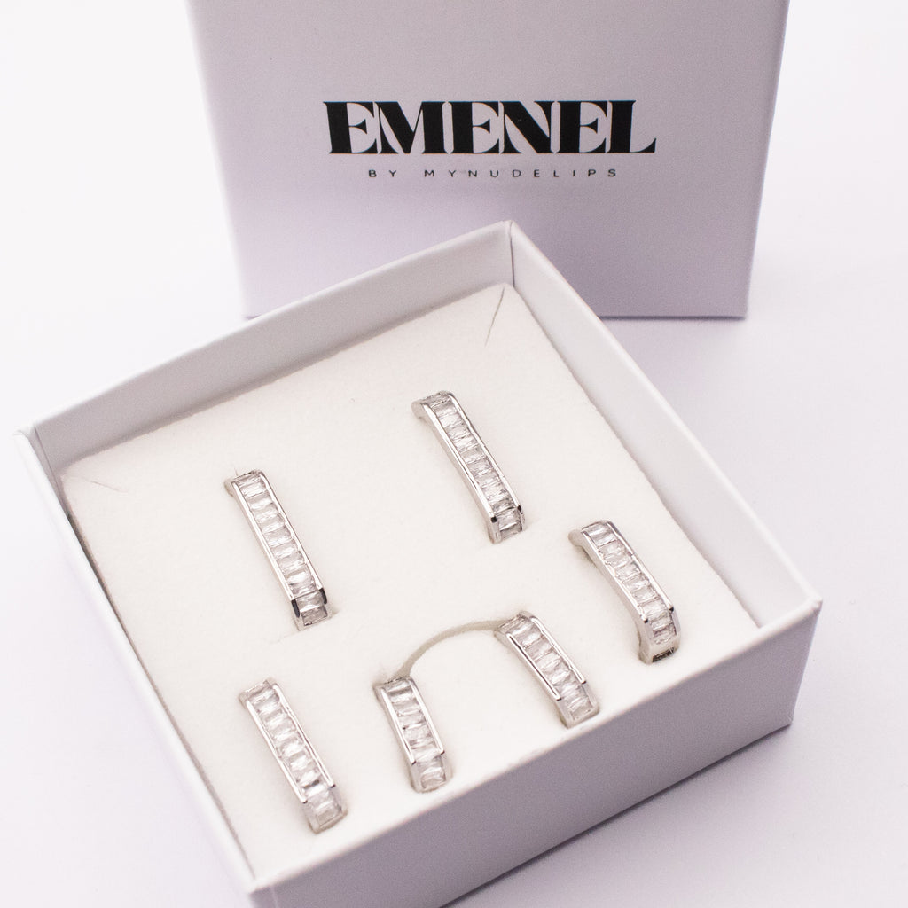 SET HOOP SQUARED BAGUETTE