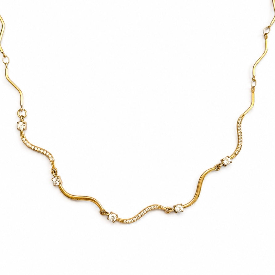 COLLANA DOT WAVES SPARKLING