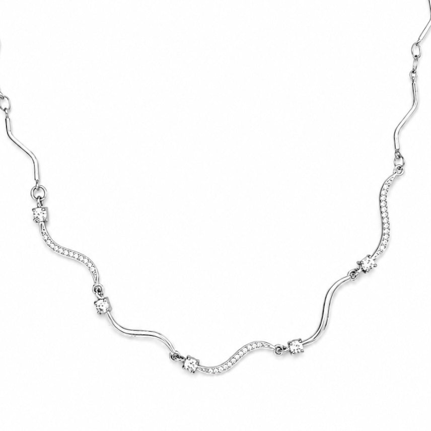 COLLANA DOT WAVES SPARKLING