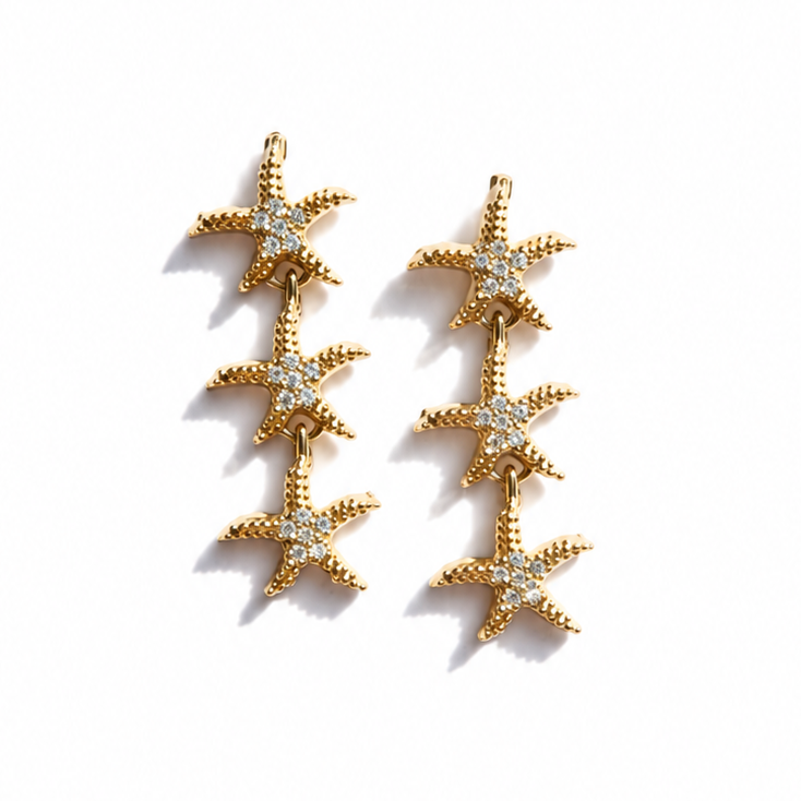 ORECCHINI DROP STARFISH