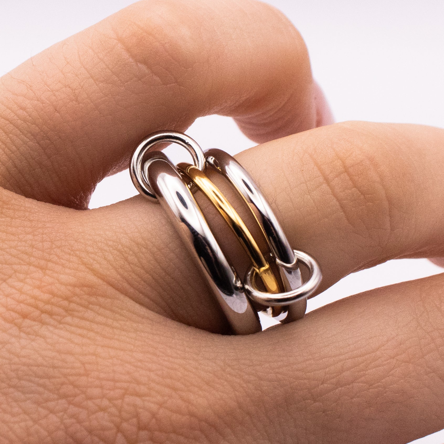 SILVER RING STACK x3