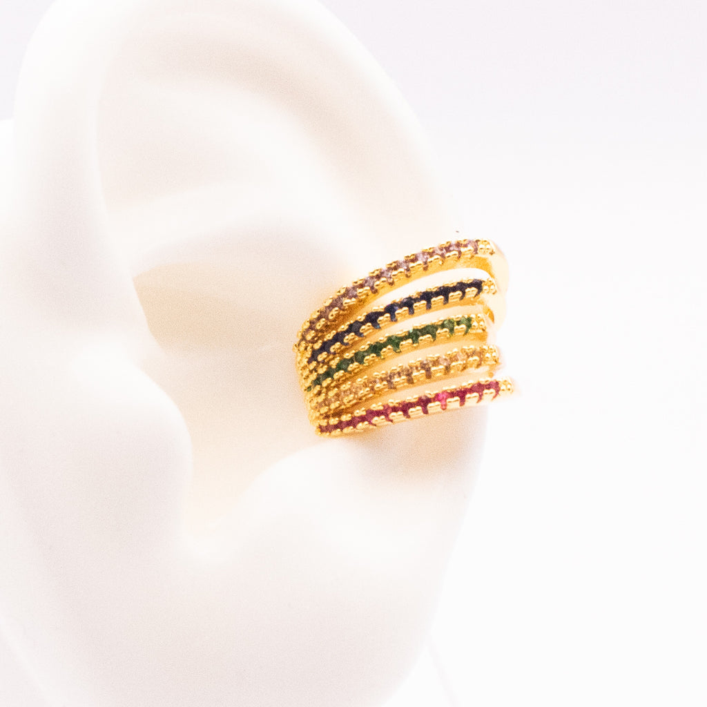 EAR CUFF RAINBOW PAVÈ