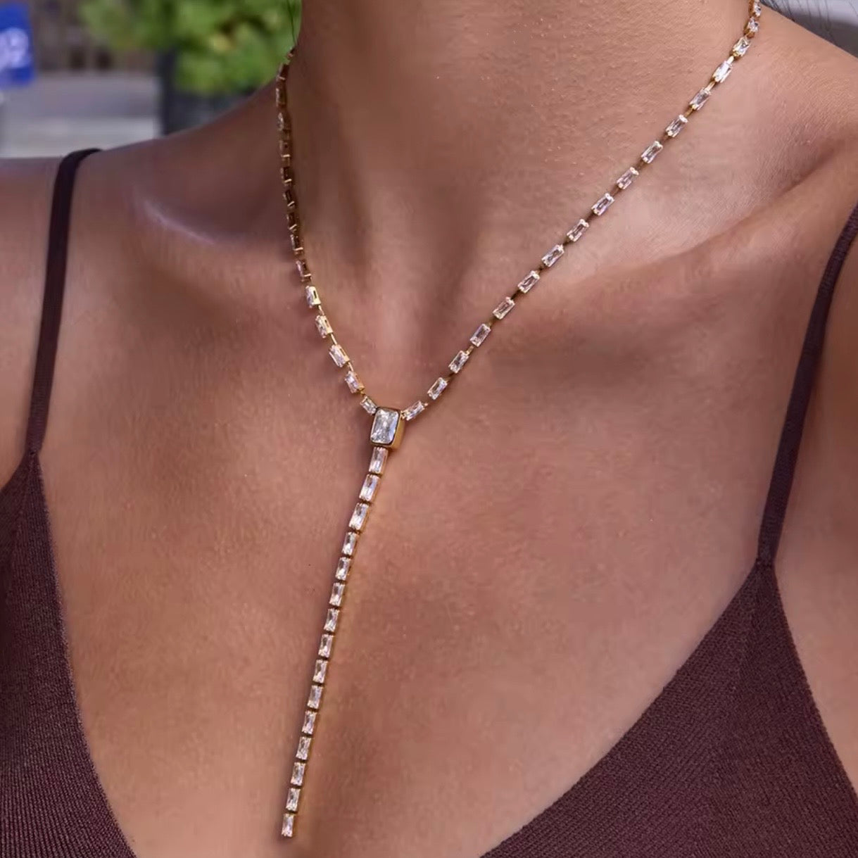 COLLANA LARIAT BAGUETTE