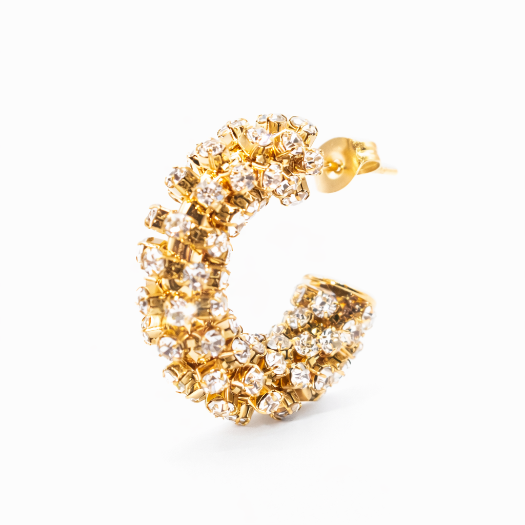 ORECCHINI CERCHI PAVÈ