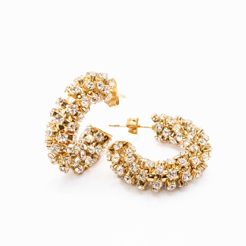 ORECCHINI CERCHI PAVÈ